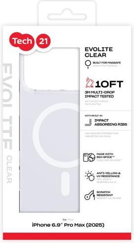 Image du produit tech21 EvoLite Case MagSafe for iPhone 17 Pro Max Clear (Apple iPhone 17 Pro Max)