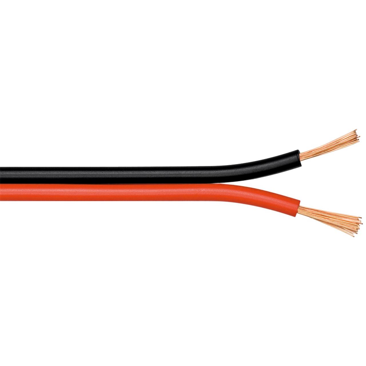 Goobay Lautsprecherkabel Rotschwarz CU (10 m, 2.50 mm²), Lautsprecherkabel, Rot