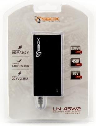 Actual product image Sbox LN-45W2 Adapter for Lenovo notebooks Round (45 W)