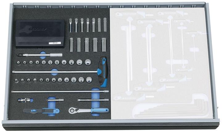Image du produit Gedore CT2D 20 Assortiment de clés à douille /4 dans CheckToolModule