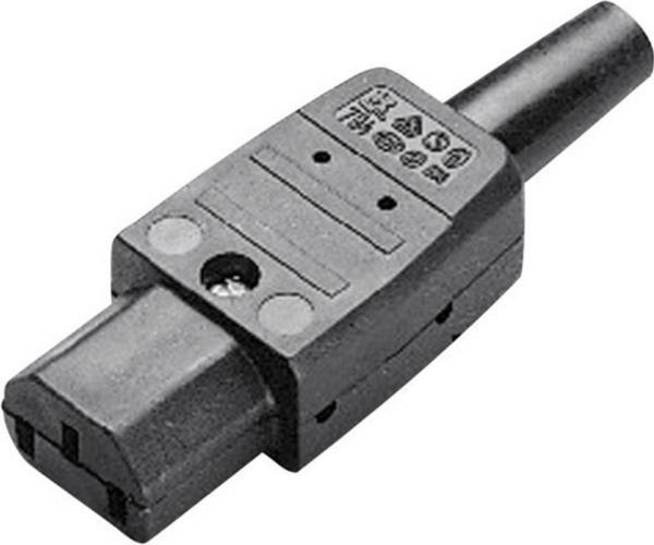 Actual product image Kaiser 794/sw IEC connector 794 socket, straight Total number of poles: 2 + PE