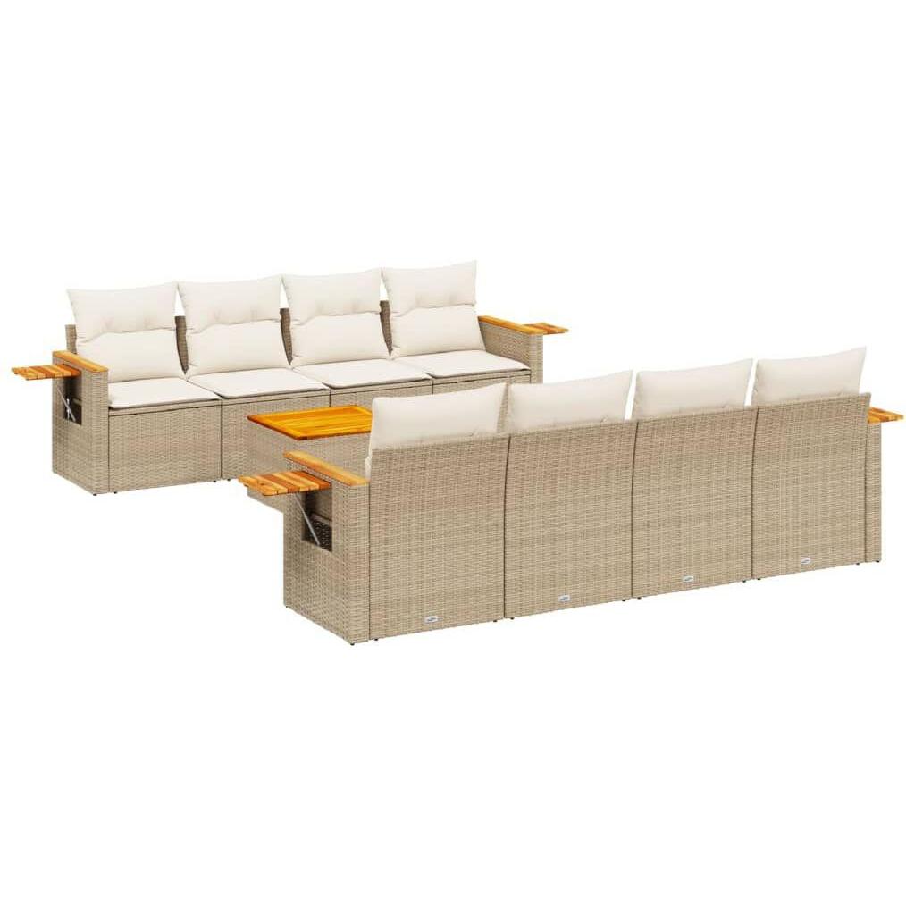 VidaXL, Gartenlounge, 10-tlg. Garten-Lounge-Set mit Kissen