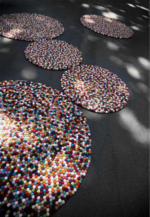 Actual product image HAY Pinocchio Rug 90 cm - Multi Colour (501351) (Ø 90 cm)