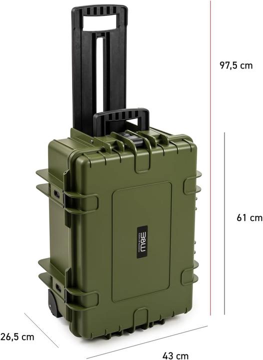 Actual product image B&W International B&W Case Type 6700 RPD Brown Green with compartments (Photo case, 42.80 l)
