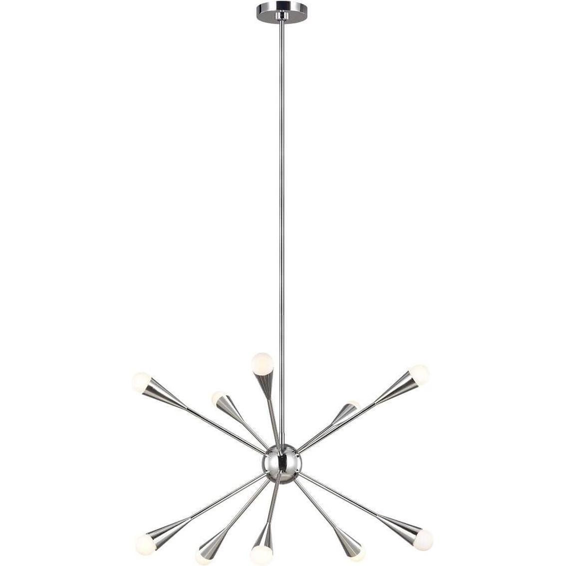 Elstead Lighting, Kronleuchter, Jax LED Kronleuchter G9 10-fach Poliertes Nickel (70.50 cm)