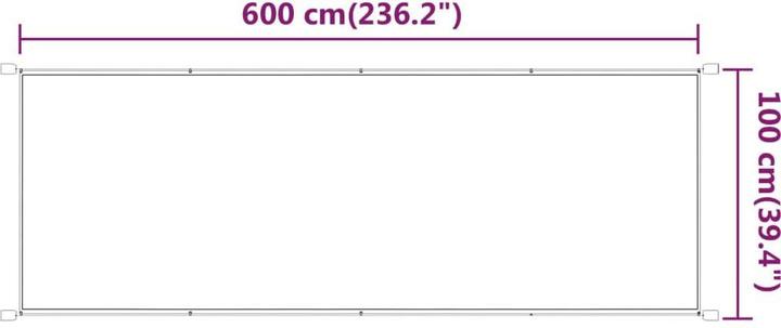 Produktbild vidaXL Senkrechtmarkise (1 m)