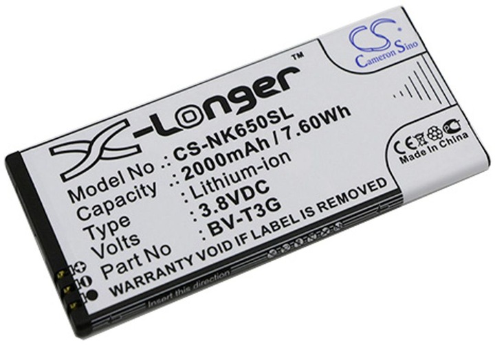 Actual product image NoName Battery for Microsoft Lumia 650 etc
