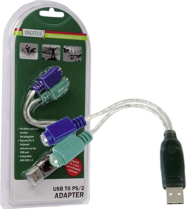 Actual product image Digitus USB to PS/2 adapter cable