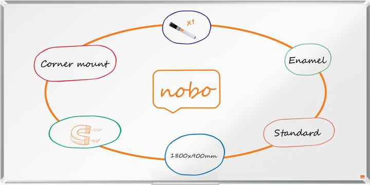 Produktbild Nobo Whiteboard Premium Plus 1915148 Aluminium, 90x180cm (180 x 90 cm)