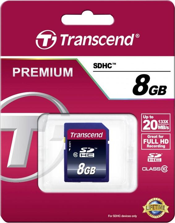 Image du produit Transcend SDHC 200x (8 Go, SDHC, U1, UHS-I)