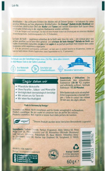 Actual product image Kneipp Bath crystals forest bath (Bath salts)