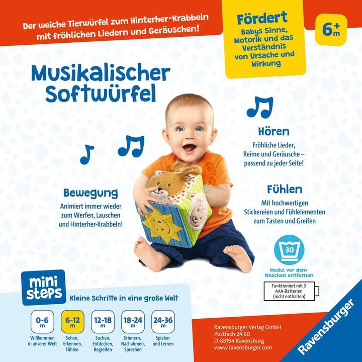 Actual product image Ministeps Musical soft cube