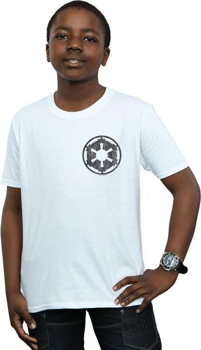 Produktbild Star Wars The Mandalorian Galactic Empire Insignia Breast Print TShirt Jungen (116)