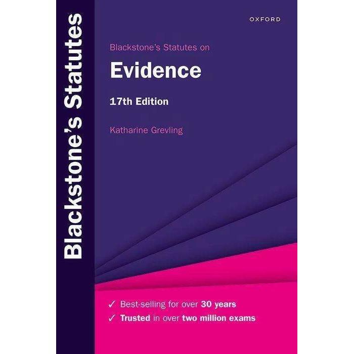 Blackstone's Statutes on Evidence, Fachbücher von Katharine Grevling