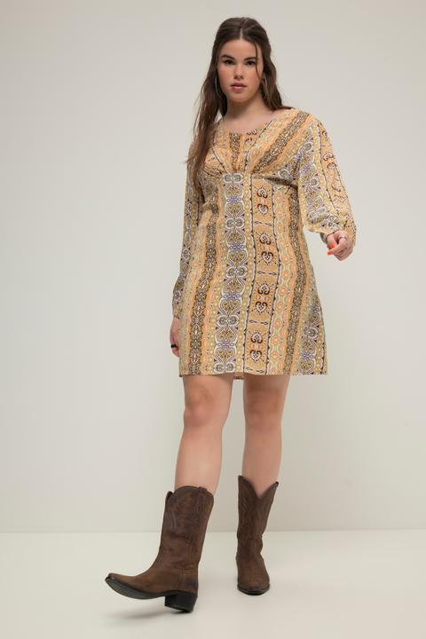 Produktbild Studio Untold Minikleid, Fitted Fit, Streifen Patchprint, Langarm (46, 48)