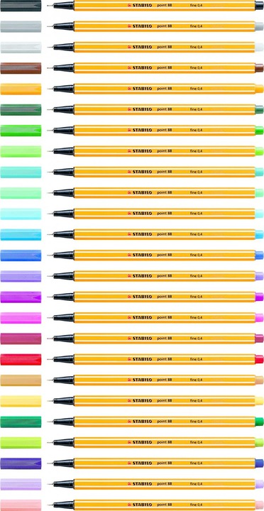 Image du produit STABILO Point 88 Mini Fineliner (Multicolore, 12 x)