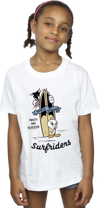Immagine prodotto Looney Tunes Tweety And Sylvester Perfect Waves Maglietta Ragazze (104)