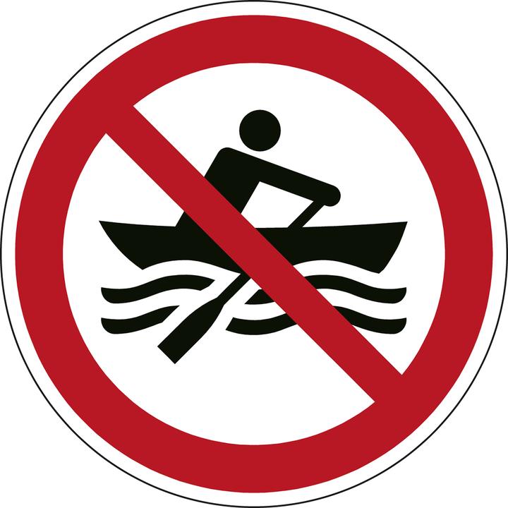 Image du produit Brady Panneau de sécurité ISO - Pas d'embarcations à propulsion manuelle