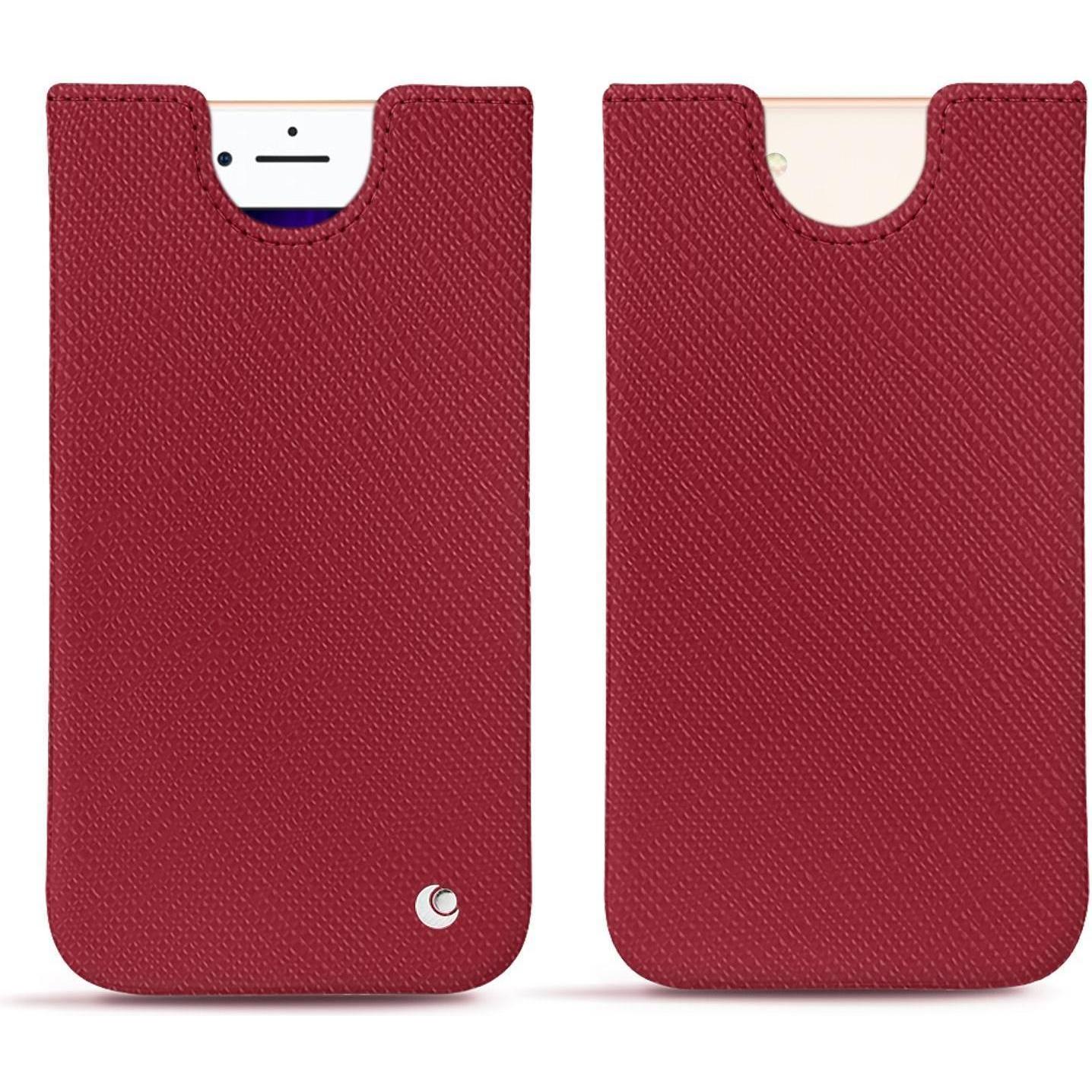 Noreve Lederschutzhülle (Apple iPhone 8), Smartphone Hülle, Rot