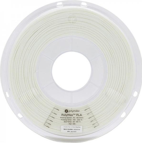 Produktbild Polymaker 70095 - Filament - PolyMAX PLA - weiss - 750 g (Tough PLA, 2.85 mm, 1330 g, Weiss)