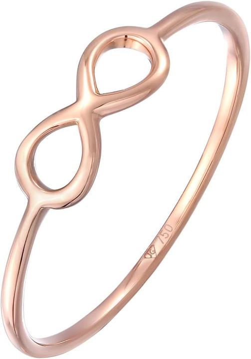 Produktbild Elli Premium Ladies Genuine Jewellery Ring Infinity Infinity Symbol Sign in 750 Rose Gold (52, 54, 56, 58, 750/18 K Gold)