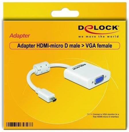Image du produit Delock Micro HDMI vers (VGA, 25 cm)
