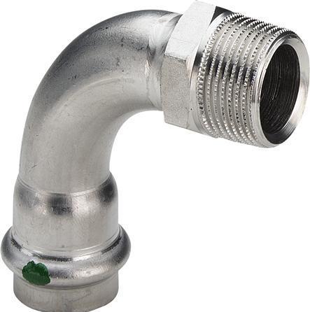 Viega Inox bend 90 degrees 1 1/4 "x35 mmInox stainless steel sleeve/nipple, SC-Contur