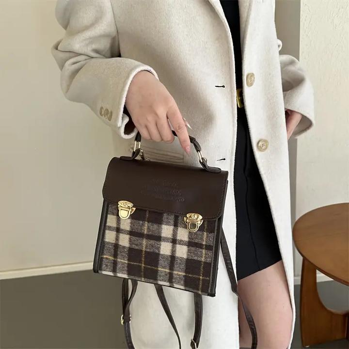 Actual product image Only-Bags.Store Vintage briefcase backpack, summer fashion versatile leisure shoulder bag