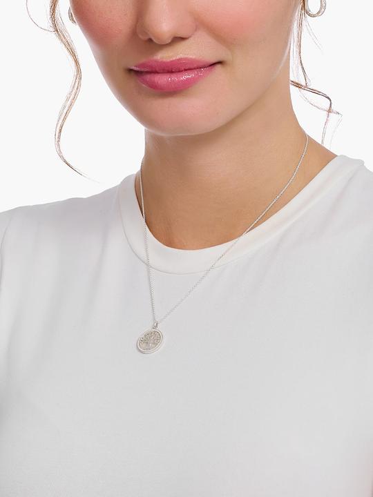 Produktbild Thomas Sabo Kette mit Tree-of-Love-Anhänger und weisser Emaille Silber (925er Silber, Emaille, 38 cm)