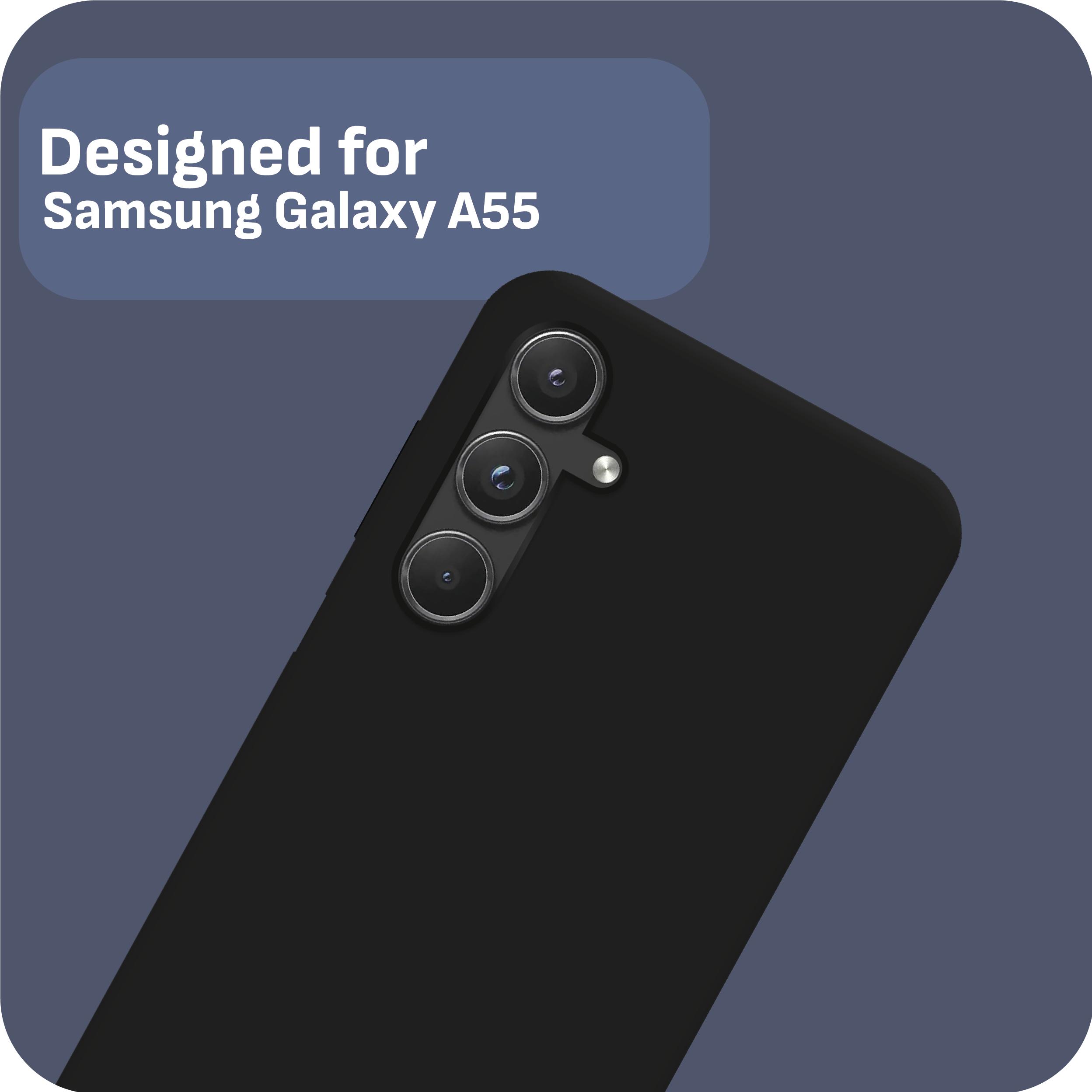 Thumbnail - Cazy Silikon Hülle Kompatibel mit Samsung Galaxy A55 - Soft TPU Schutz - (Samsung Galaxy A55), Smartphone Hülle, Schwarz