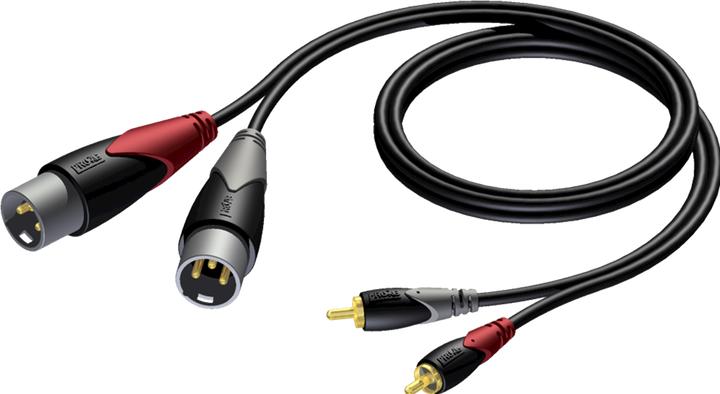 Procab Cable XLR x2 - RCA (RCA) x2 1.5 m long (CLA701) (1.50 m, XLR, 6.3mm jack)