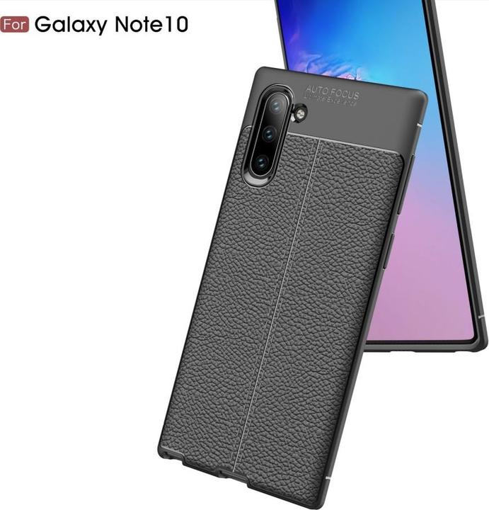 Produktbild Screenguard Samsung Galaxy Note10 Hülle Leather Design TPU Cover (Samsung Galaxy Note 10)