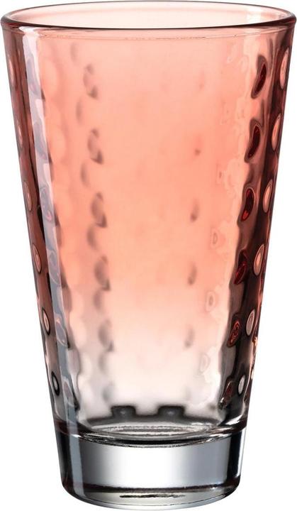 Actual product image Leonardo Drinking glass Optic Pastel 300 ml, 6 pieces, Red (0.20 l, 6 x)