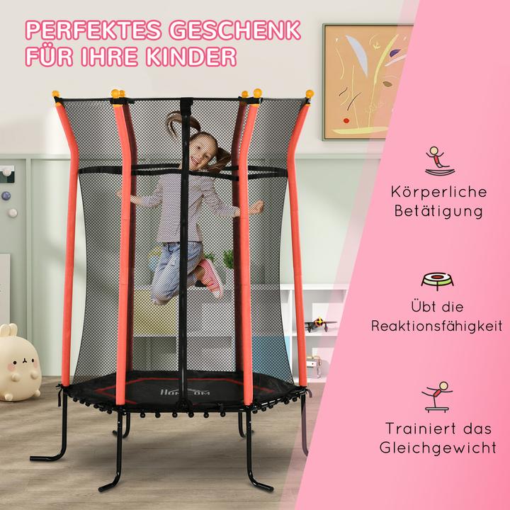Produktbild Homcom Kindertrampolin Stahl, Kunststoff Rot (163.50 cm)