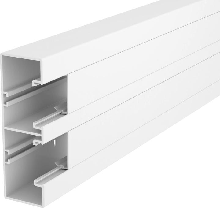 Actual product image OBO Bettermann OBO GK-53165RW Rapid 45-2 2-piece pure white device installation duct (200 cm)