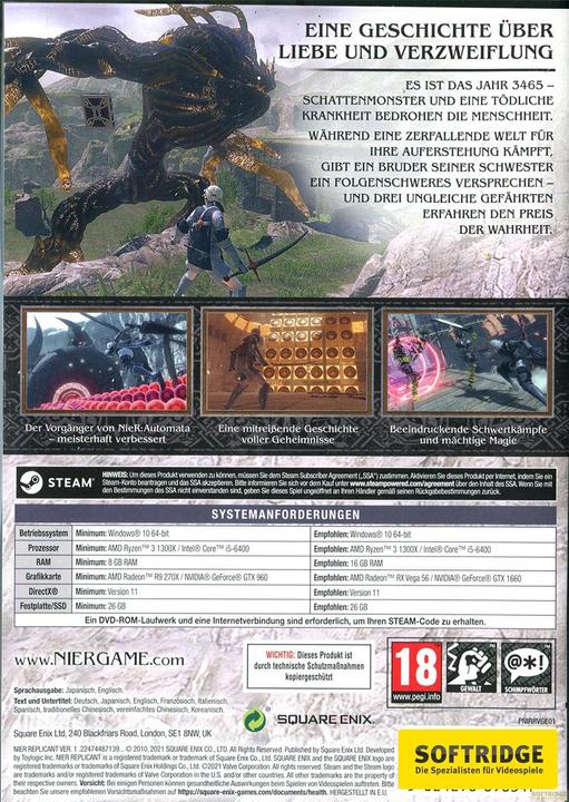 Image du produit Square Enix NieR Replicant ver.1.22474487139 (PC, EN)