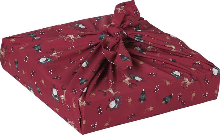 Actual product image Vertbaudet Set of 2 Furoshiki gift wipes Father Christmas