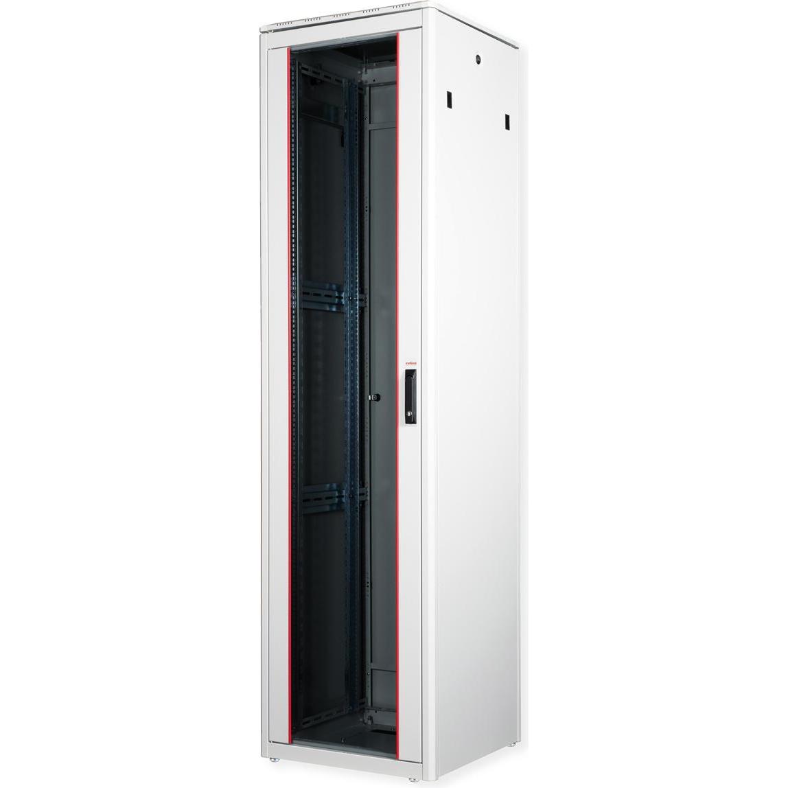 Roline 19-Zoll Netzwerkschrank Pro 47 HE (47 HE, 19 Zoll Rack), Serverschrank, Grau