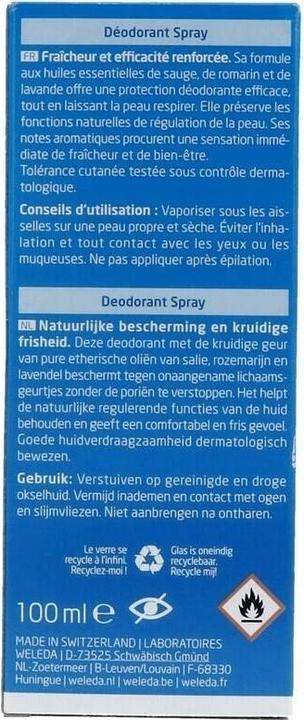 Productafbeelding Weleda Deodorant - 100 ml (Spuit, 100 ml)