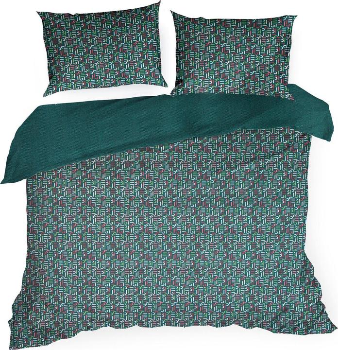 Produktbild Eurofirany Bettzeug 220x200 cm von Baumwollmakosatin dunkelgrüne Farbe, Burgund Esprit (Bettwäsche Set, 220 x 200 cm)