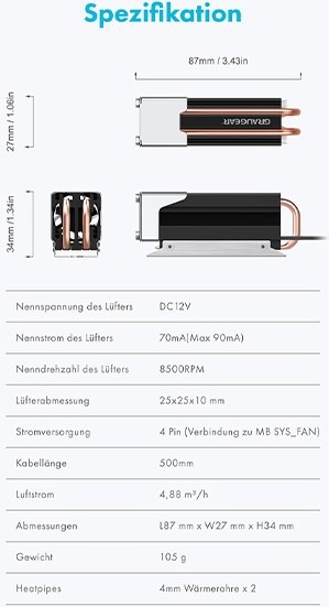 Image du produit Graugear G-M2HS03-F