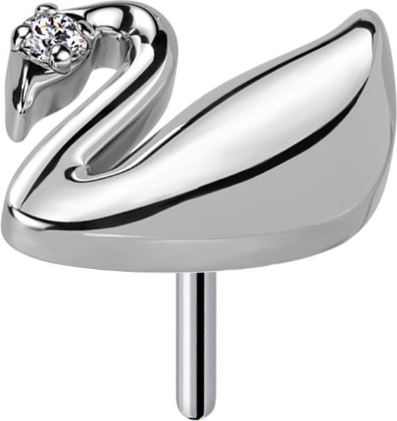 Immagine prodotto Star Piercing Cigno Threadless argento cristallo argento (senza ottone, Titanio)