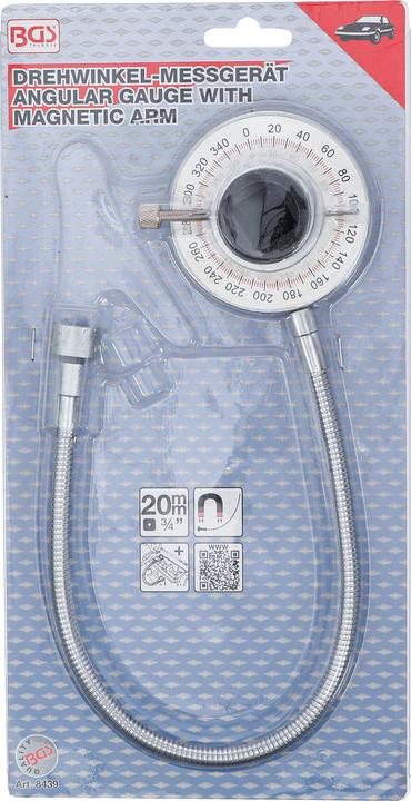 Produktbild BGS Drehwinkel-Messgerät mit Magnetarm | Antrieb Innenvierkant 20 mm (3/4") (3/4")