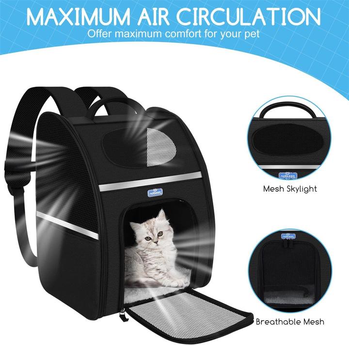 Produktbild Nobleza Rucksack für Hunde und Katzen (Hund, Katze, Atmungsaktiv)