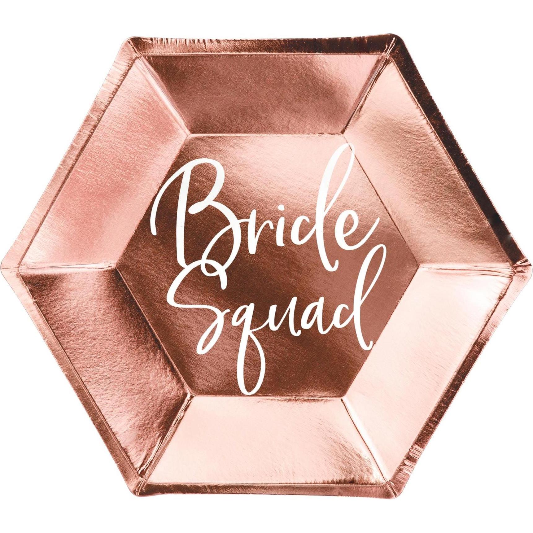 Amscan, Einweggeschirr, 6 Teller Bride 23cm Rose Gold (6 x)