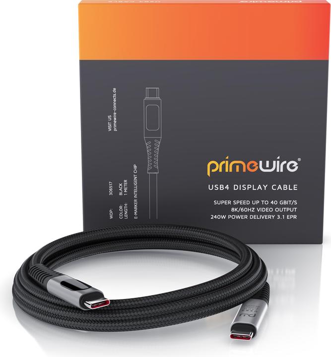 Produktbild Primewire USB C — USB C (1 m, USB 4.0, 240 W)