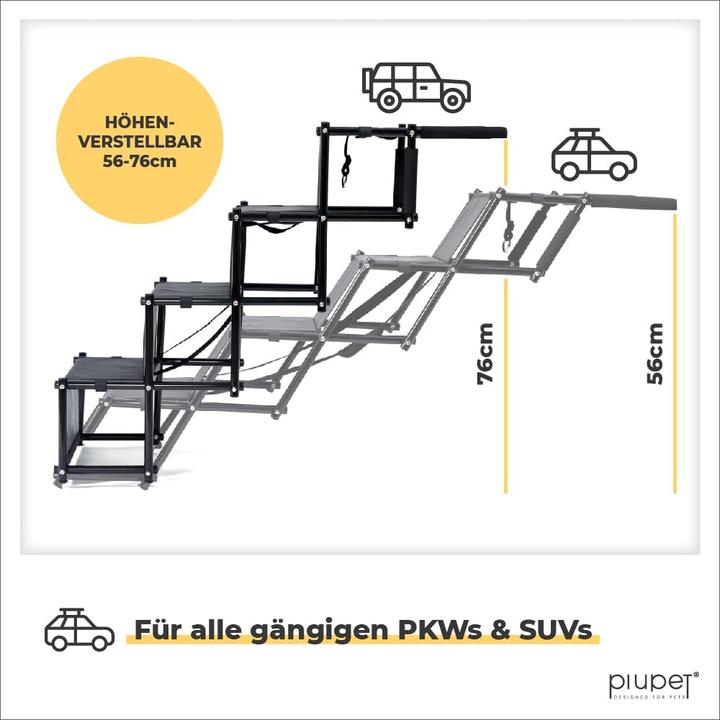 Produktbild PiuPet Universal Hundetreppe (bis 80kg) (Hund, Faltbar, Waschbar)