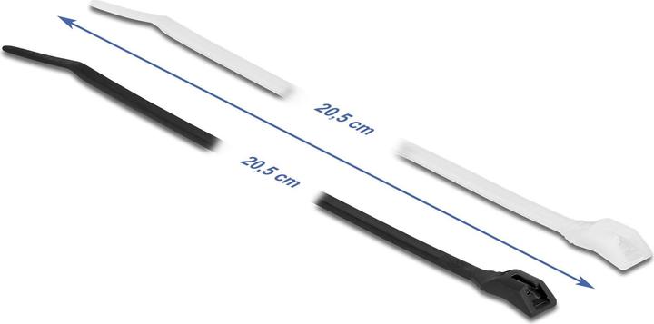 Produktbild Delock Kabelbinder mit flachem Kopf L 205 x B 2,5 mm 100 Stück (Kunststoffkabelbinder, 205 mm, 100 Stk.)