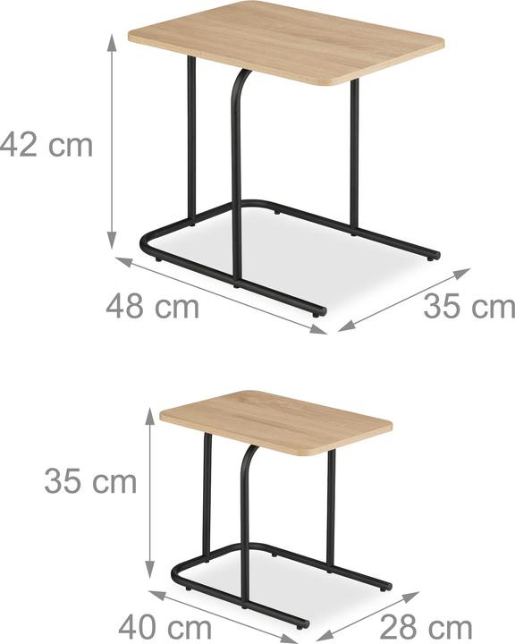Image du produit Relaxdays ensemble de 2 tables d'appoint