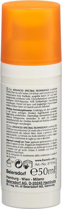 Valori nutrizionali e ingredienti Eucerin Controllo del fotoinvecchiamento (Crema solare viso, SPF 50, 50 ml, 97 g)